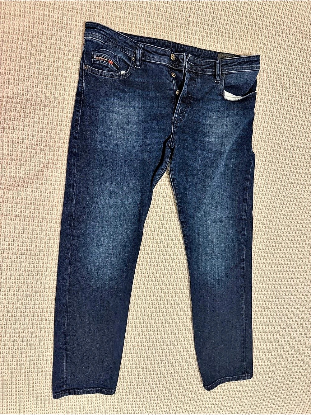 Diesel Buster Slim Tapered Jeans Blue Waist 38